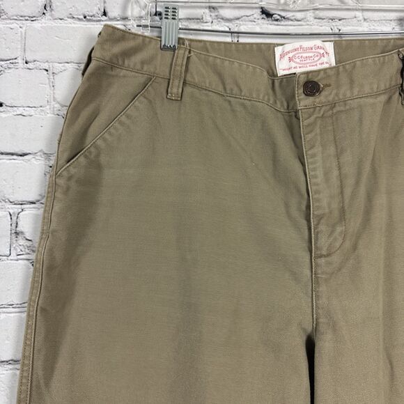 Vintage Genuine Filson Field Work Canvas Pants Women's 16 Olive Cotton Outdoors - Picture 4 of 13